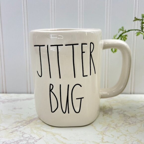 RAE DUNN by Magenta Ceramic Coffee Mug Artisan Collection "Jitter Bug" - Picture 1 of 6